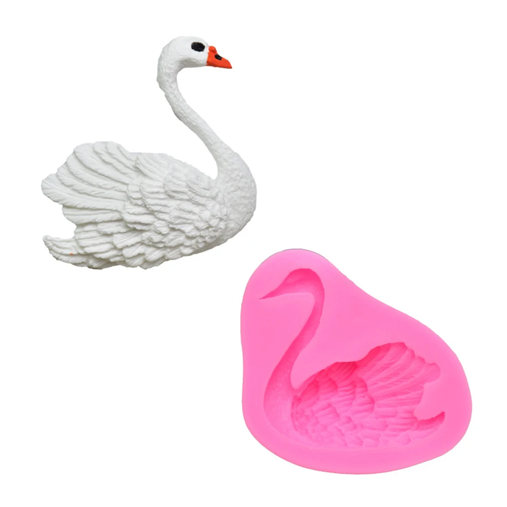 Swan Form Silicone Fondant Soap 3D Cake Mold Cupcake Jelly Candy Chocolate Decoration Baking Tool | Дом и сад