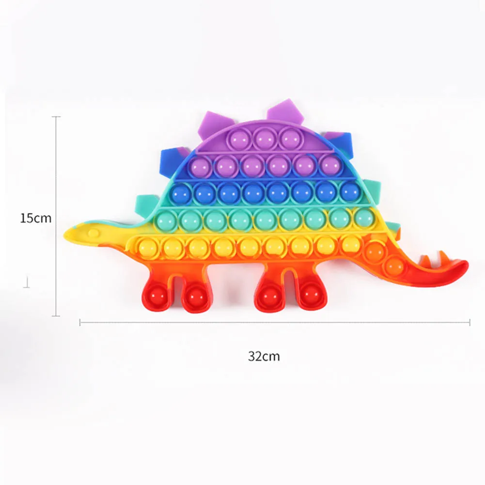 

Dinosaur Silicone Push Bubble Rainbow Stegosaurus Fidget Toy Autism Stress Reliever for Autism Stress Reliever Anxiety Relief