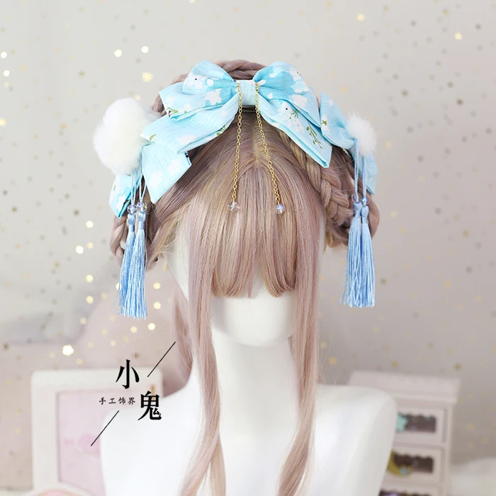 

Chinese-style Tassels Hair Accessories Headdress Furry Ball Hair Accessories Barrettes Hairband Side Clip Headband Hair Bands