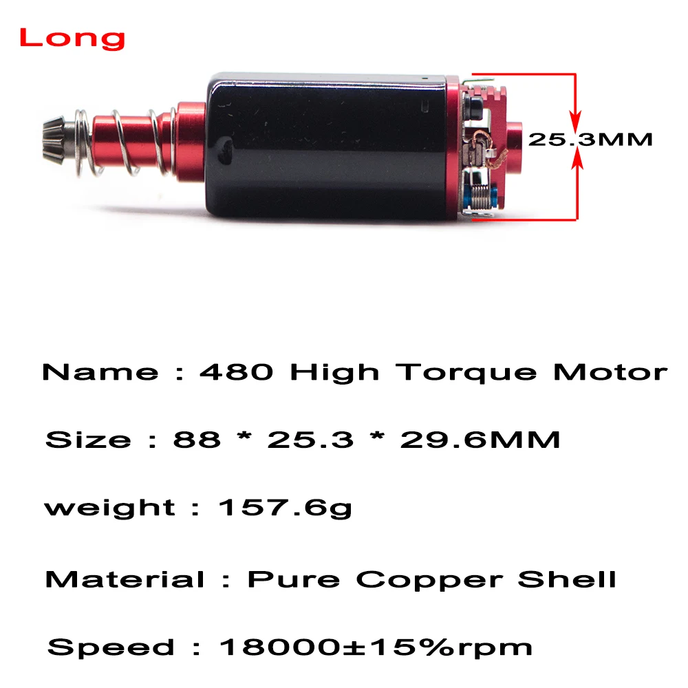 480 High Torque L 480 Высокая скорость/высокий крутящий момент двигатель для страйкбола AK M16/M4/MP5/G3/G36/P90 AEG JinMing Airsoft пневматические пистолеты Пейнтбол Аксессуары - Цвет: 480 High Torque L