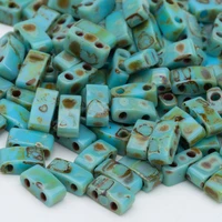 taidian japanese miyuki half tila beads for miyuki ring 5x2 3x1 9mm 3gramslot about 75 pieces