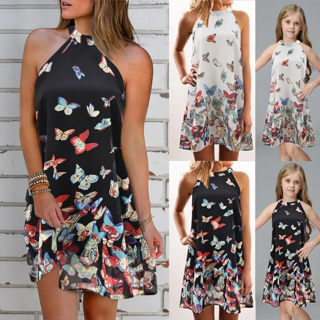 Новое Женское платье с бабочкой и принтом модные женские Повседневные Вечерние