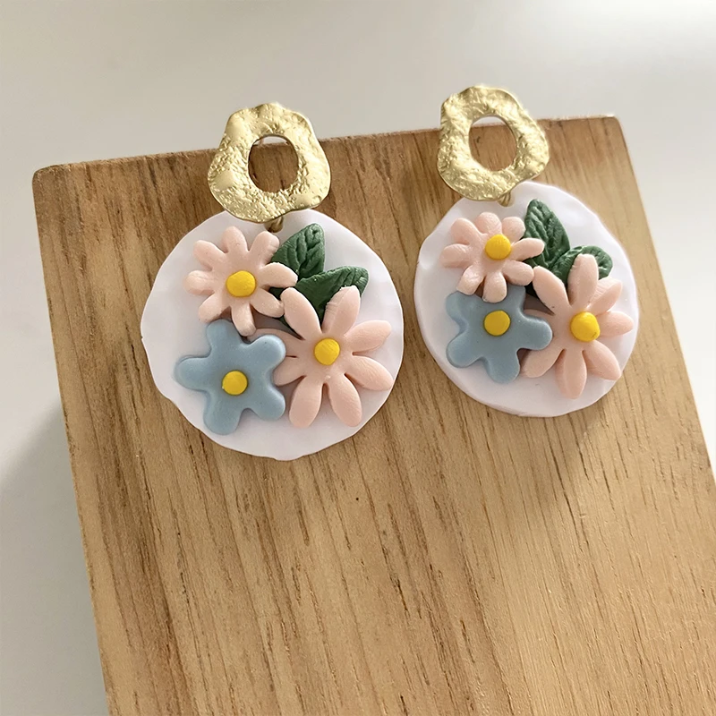 День Святого Патрика в горошек радужной расцветки полимерной глины серьги для