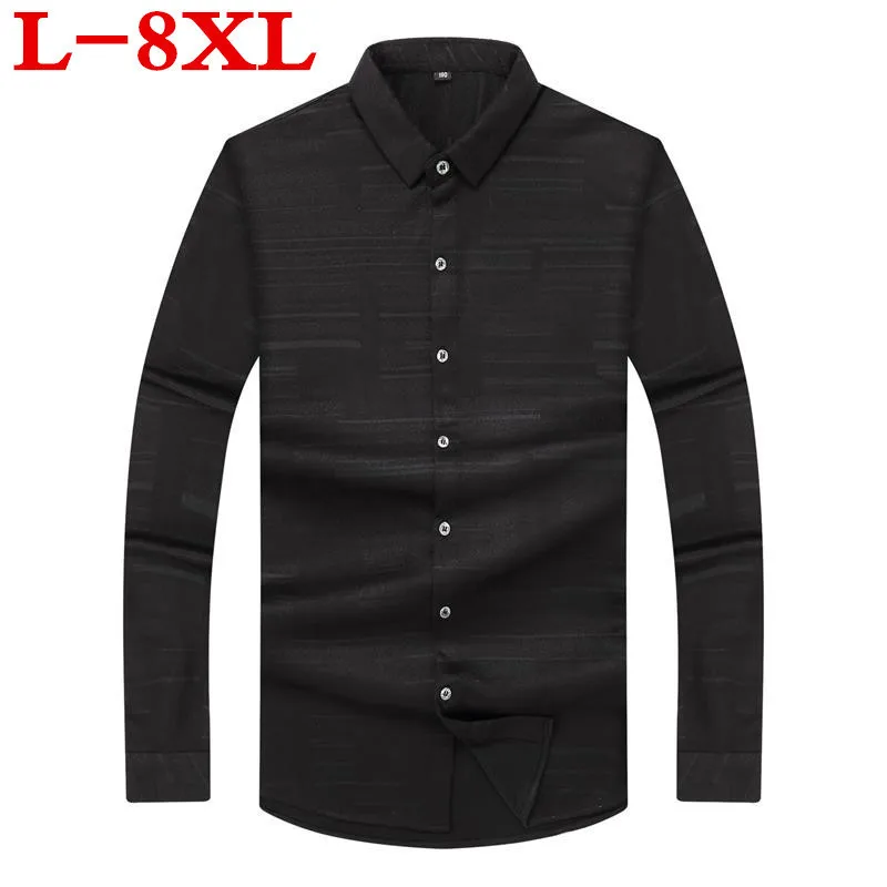 8XL 7XL размера плюс брендовая летняя футболка в клетку для мужчин рубашка Slim Fit с