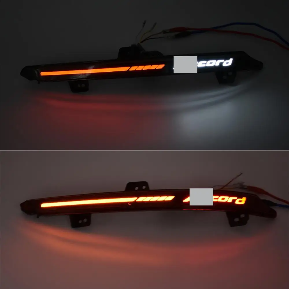 2Pcs Car Accessories Turn Signal Flashing LED Rear Bumper Reflector Brake Tail Light Lamp For Honda Accord 10th 2018 2019 | Автомобили и