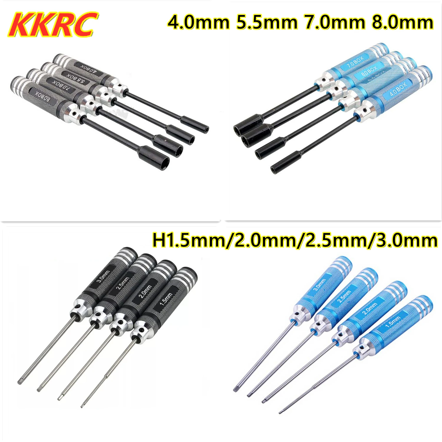 

1,5 2,0 2,5 3,0 4,0 5,5 7,0 8,0 мм шестигранный отвертка ключ Шестигранная гайка отвертки для радиоуправляемой машины TRX4 SCX10 WLtoys HSP TAMIYA Losi