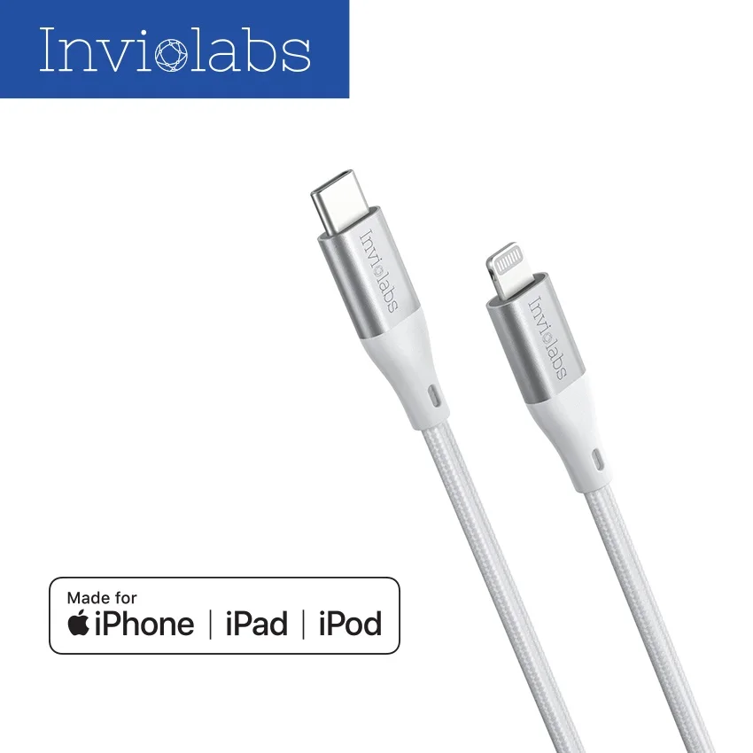 Кабель USB C к Lightning сертифицированный Apple Mfi Powerline + II в нейлоновой оплетке для iPhone