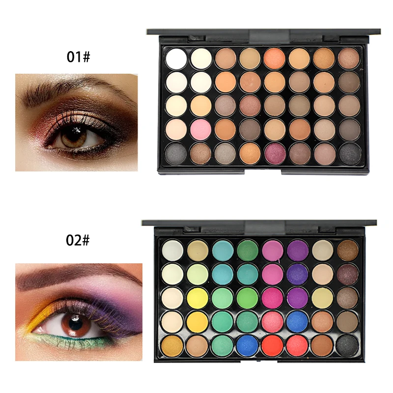 

40 Color Make Up Earth Eye Shadow Cosmetic Glitter Waterproof Long Lasting Makeup Tools For Women Beauty Eyeshadow Palette