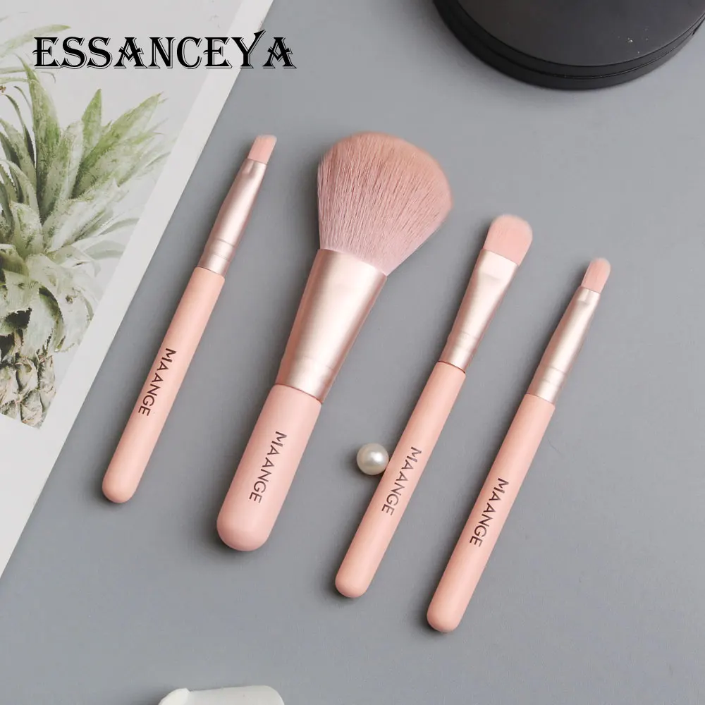 ESSANCEYA 4/7 шт. мини-набор кистей для макияжа Дерево Розовый косметика румяна ресницы тени для век Смешивание основы кисти инструменты для макияжа