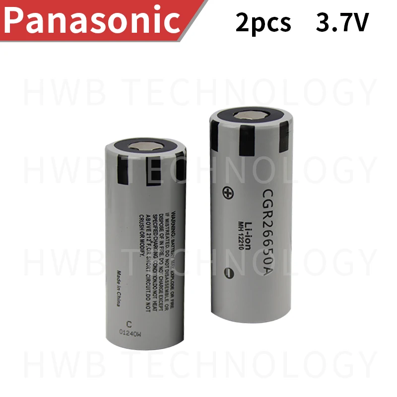 2 шт./лот новый оригинальный литий ионный аккумулятор Panasonic 26650 CGR26650A 3 7 В 2650 мАч