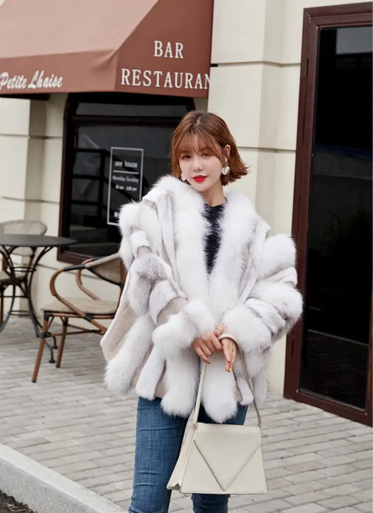 Женская шуба OFTBUY, с натуральными меховыми полосками из лисы и норки, теплая зимняя куртка, плотная уличная одежда