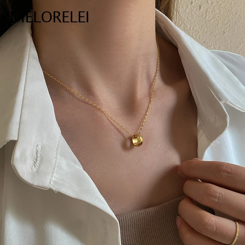 

DIELORELEI 925 Sterling Silver Temperament Necklaces Pendants Niche Accessories Gift Simple Style Minimalist