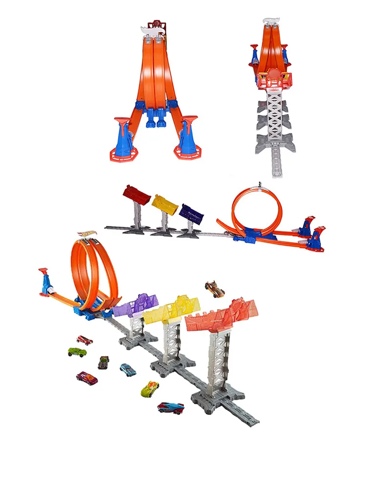 

Hot wheels electric track hot sports car alloy car racing toy extreme jumping ejection set
