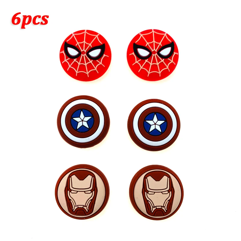 Silicon caps 6pcs Беспроводной игровой контроллер, джойстик для Nintendo Switch Console, Bluetooth Gamepad Pro Joypad для Android/PC, аксессуары, контроллер - Цвет: Silicon caps 6pcs