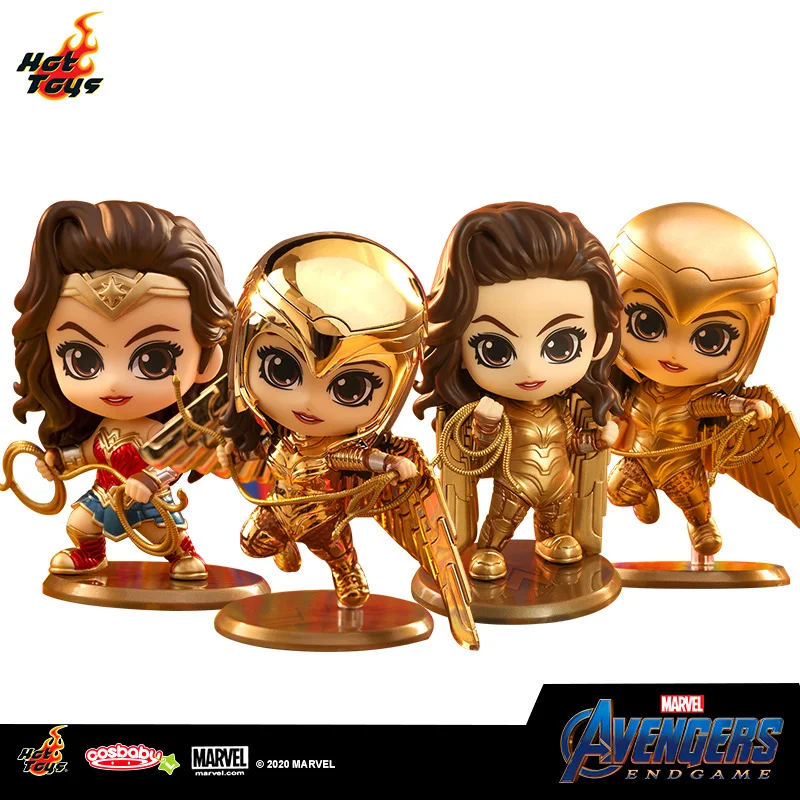 

DC Comics Wonder Woman Golden Battlegear Hottoys Q Version Mini 10cm Collectible Figurines Halloween Gift Action Figure Toys