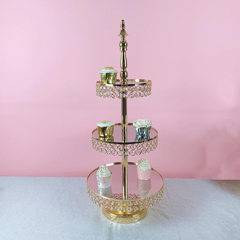 3 яруса и 2 подставка для кексов лоток фруктов прозрачный кристаллический