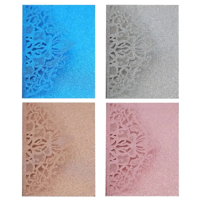 

10pcs Bride Groom Hollow Wedding Party Invitations Card Delicate Lace Greeting R7RC