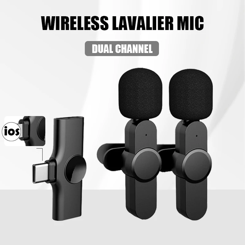 Беспроводной петличный микрофон для iPhone 13 12 11 8 XS XR |