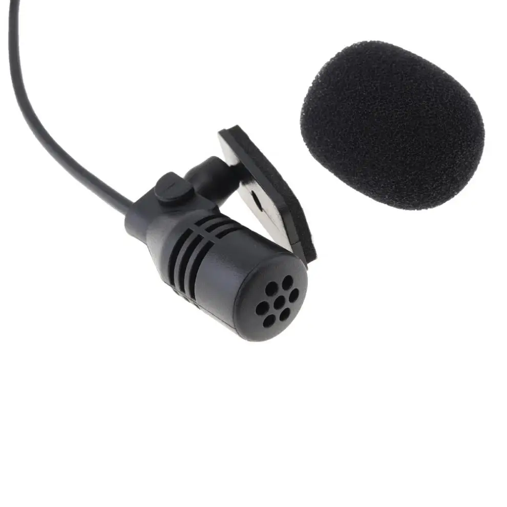 PVC Wired 3.5 mm Stereo Jack Mini 3m Car Microphone External Mic for PC DVD / GPS Player Radio Audio New | Электроника