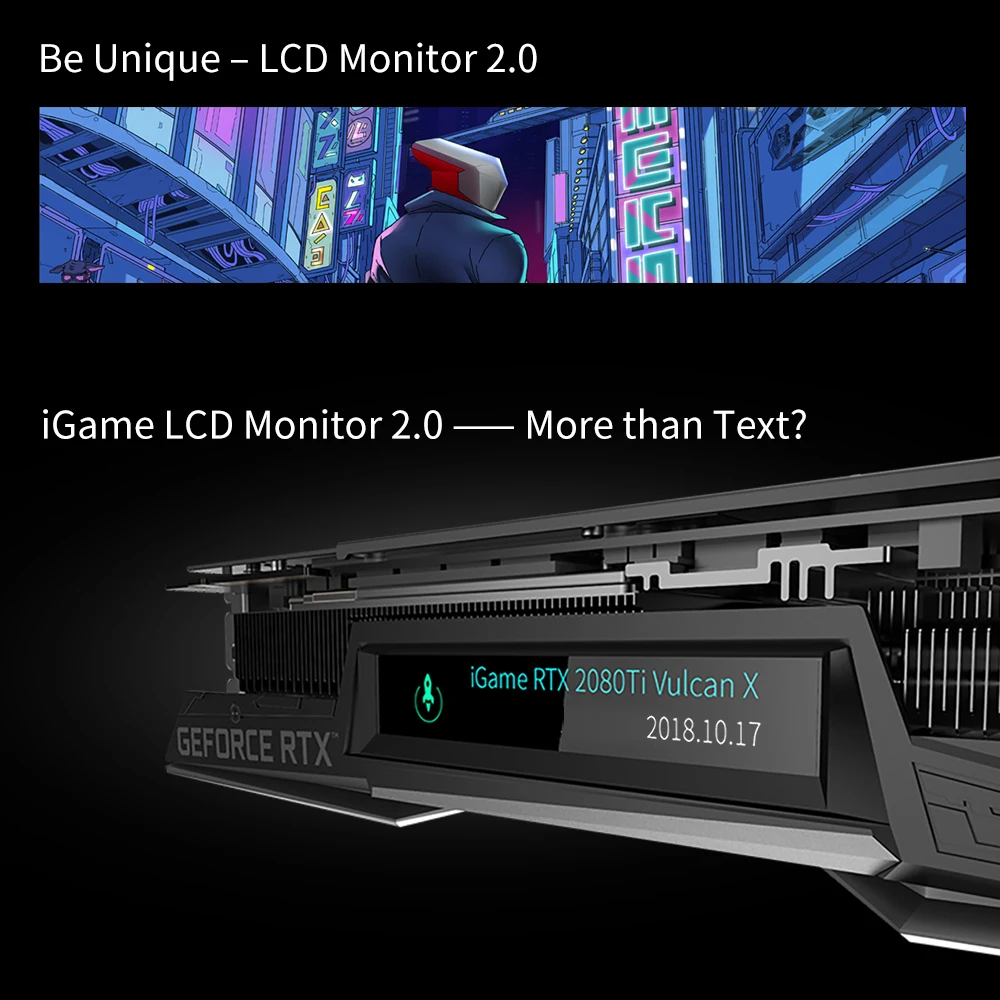 Красочные iGame GeForce RTX 2080 супер графические карты Vulcan X OC GDDR6 8G NVIDIA GPU, графический ппроцессор NVIDIA один ключ Overclock RGB lcd PCI-E3.0 порт