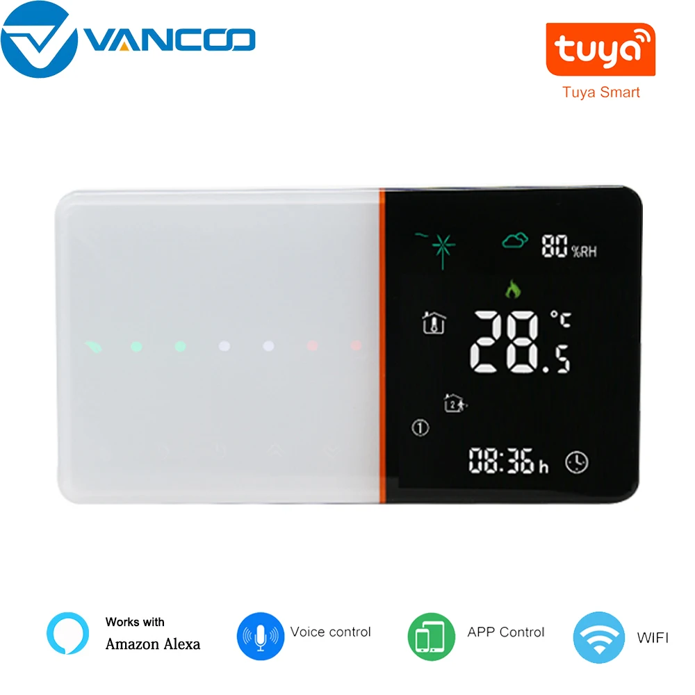 

Vancoo Wifi Thermostat Electric Underfloor /Water/ Gas Boiler Programmable Temperature Controller Works With Alexa Google Home