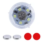 Водонепроницаемый миниатюрный светодиодный Внутренний Ночной светильник на батарейках с сенсорным выключателем практичный автомобильный атмосферный светильник автомобильный беспроводной домашний клей