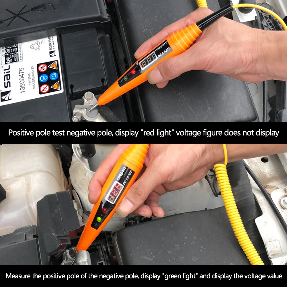 Car Electrical Circuit Test Pen Self Diagnosis Digital Display Voltage Power Probe Pencil Diagnostic Tools Detector |