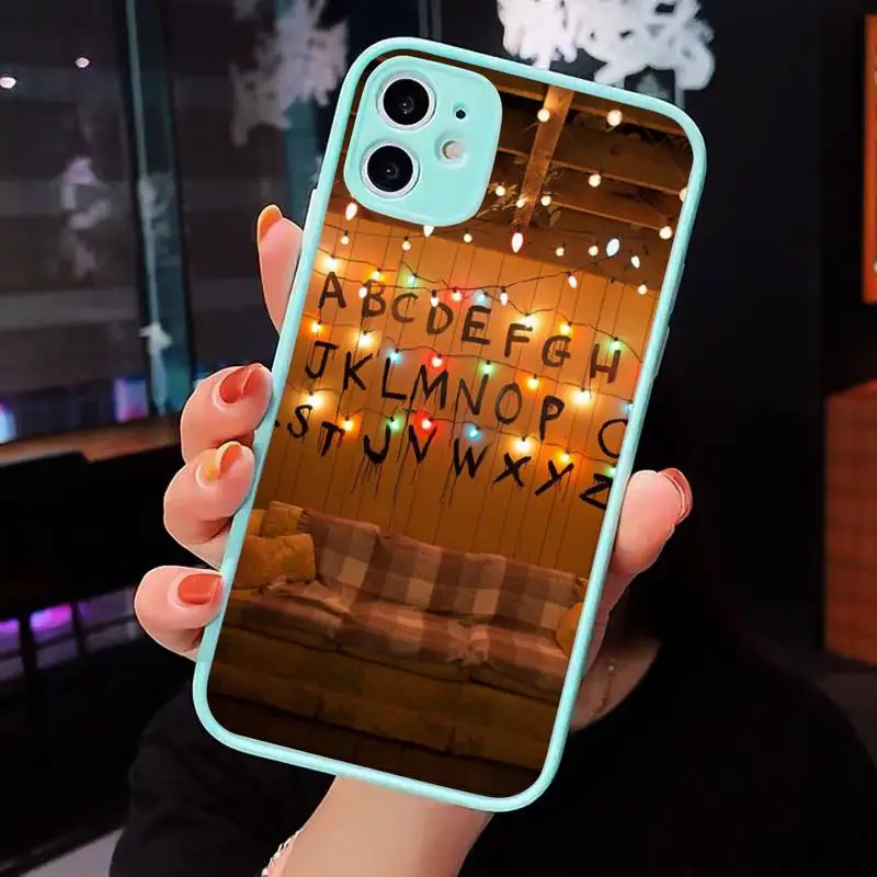 

Stranger Things friends tv Phone Case Matte transparent For blue iPhone 12 Mini 11 Pro XR XS Max 7 8 Plus X Back Cover