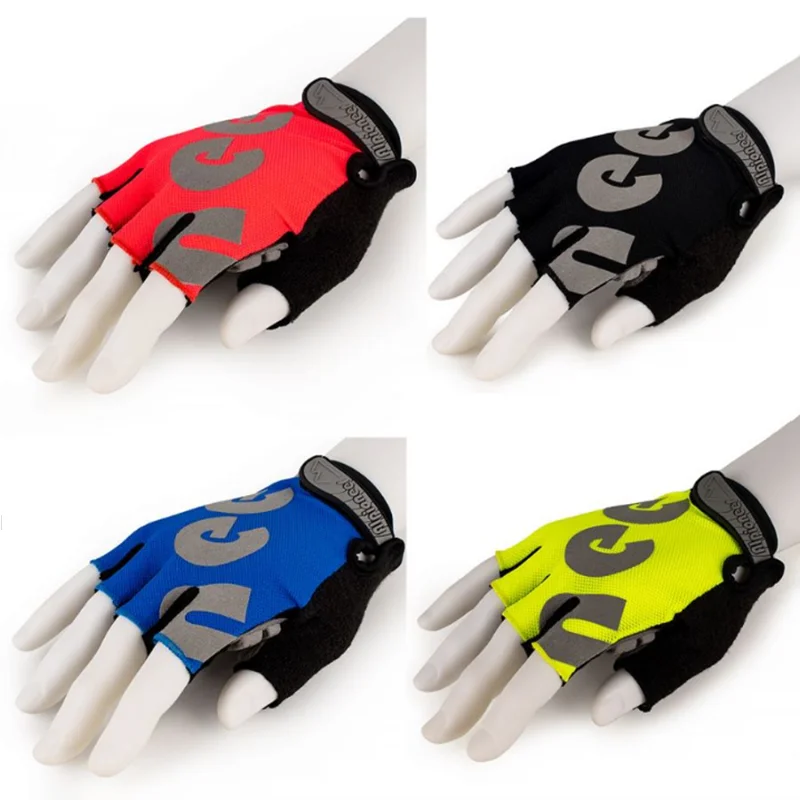 

BILLY Cycling Gloves Half-finger Universal Elastic Breathable Mesh Nano Microfiber Wear-resistant Palm Offset Printing Gloves