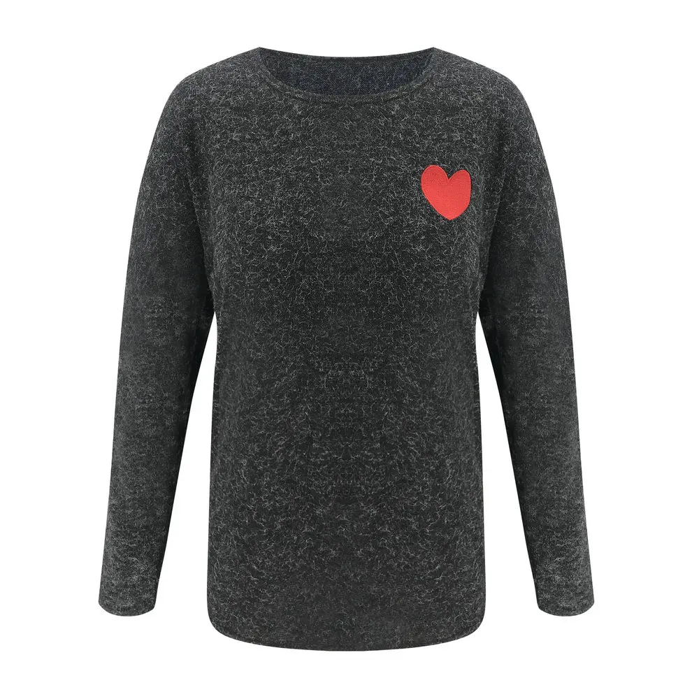 

Autumn Sweater Women Casual Loose Long Sleeve Pullover Top O Neck Basic Sweaters Tops Warm Knitwear