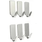 6 шт., настенные крючки из нержавеющей стали