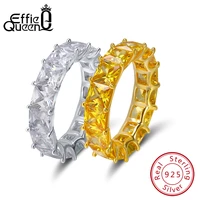 effie queen 925 sterling silver ring for women crystal engagement wedding jewelry couple rings for lover size 6 7 8 9 br48