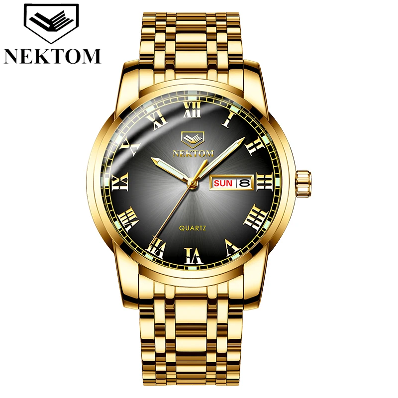 Кварцевые часы Роскошные модные деловые спортивные водонепроницаемые мужские