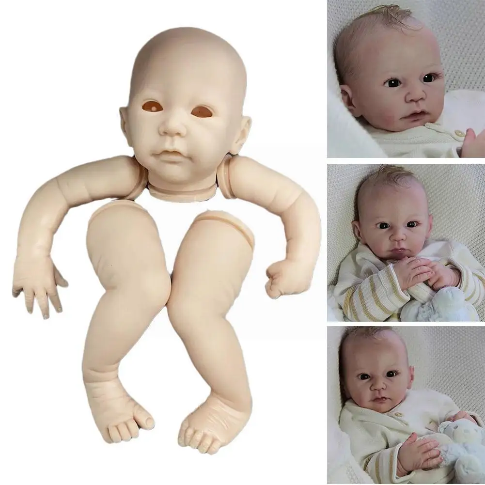 

18inch Lifelike Reborn Doll Kit Silicone Material Real Color Soft Parts Unfinished And Fresh Body With Doll Eyes E7B1