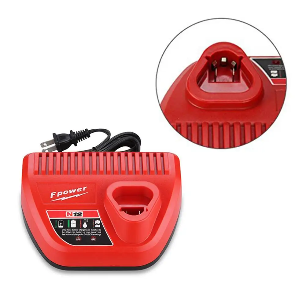 

AU EU Replacement M12 Charger Tools For Milwaukee10.8V-12V Lithium Ion Battery