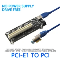 2021 new mini pci e to pci single slot adapter pcie to pci conversion card asm1083 usb 3 0 to 15pin sata interface