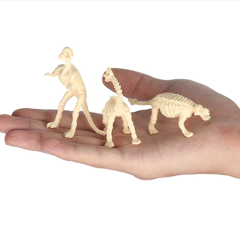 Игрушки-динозавры 6/12 шт. набор моделей ископаемого скелета мини-фигурки