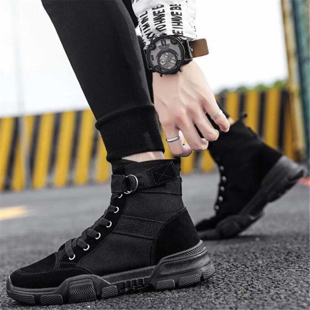 

Autumn and winter new men's shoes high-top desert shoes casual men's riding boots tooling shoes zapatos de hombre platform boots