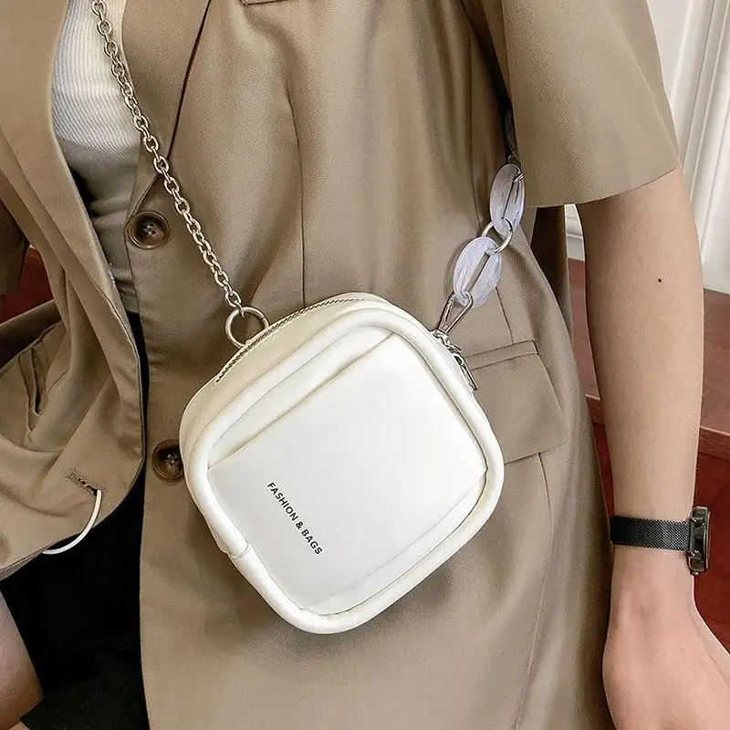 

Сумка через плечо, сумка на плечо, сумка, кошелек, дизайнерская женская сумка, универсальный модный мини-рюкзак на цепочке 2021, однотонный из ...