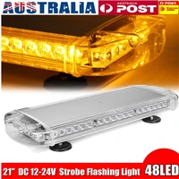 car roof strobe light 48 led amber flashing emergency warning lamps police car fire truck roof flash light led strobe light bar