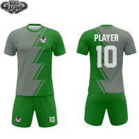 soccer jersey 5xl grey green color design custom made sublimation football uniform sets