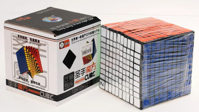 Shengshou 10x10x10 куб 10,2 см волшебный куб, головоломка, 10 слоев 10x10 волшебный куб cubo подарок образовательные игрушки, Прямая поставка