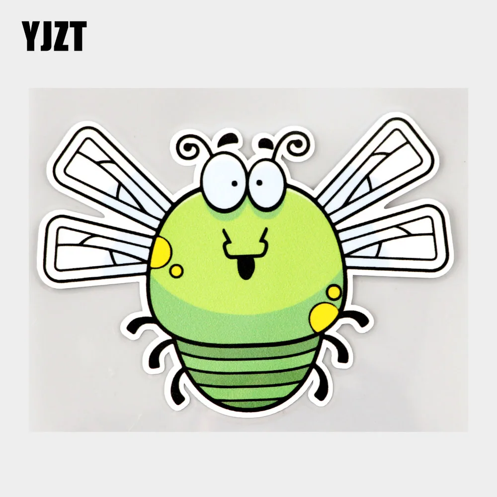 YJZT 14,1 см × 9,8 см забавные стрекоза, гневно Автомобильная наклейка из ПВХ наклейка 11C-0087