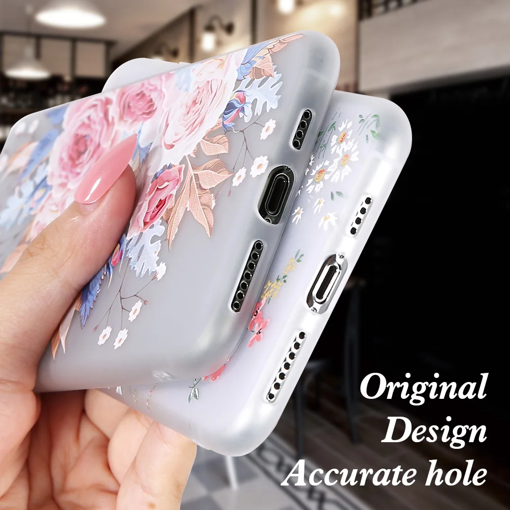 KISSCASE ТПУ чехол с цветами для iPhone 11 Pro Max противоударный телефона 5S SE 6 7 8 Plus XS XR Coque |