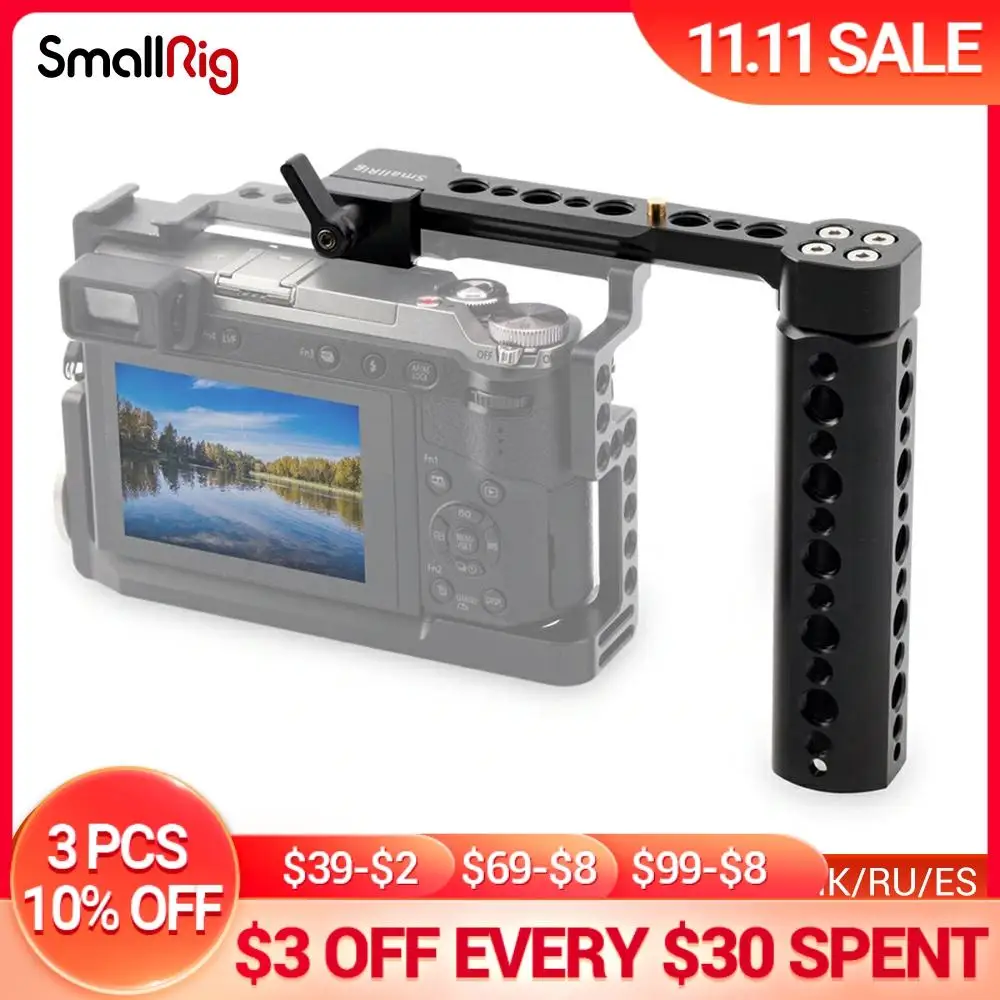 

SmallRig Outrigger Nato Handle With 1/4" and 3/8" Threaded Holes For Universal Camera Cage/Monitor/Magic Arm -1534