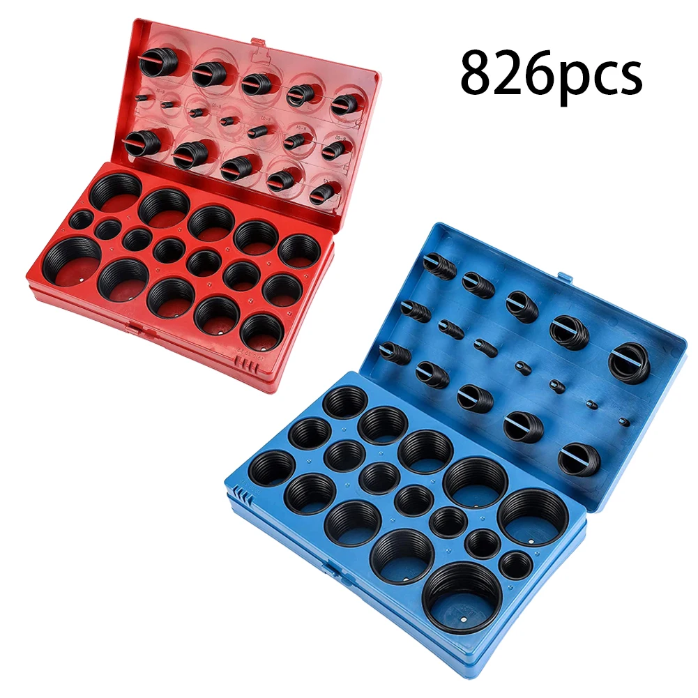 

826pcs O Rings Nitrile Rubber Ring Kit 30Sizes Sealing O-rings Set Gasket Assortment Kit Universal Rubber Assortment Set