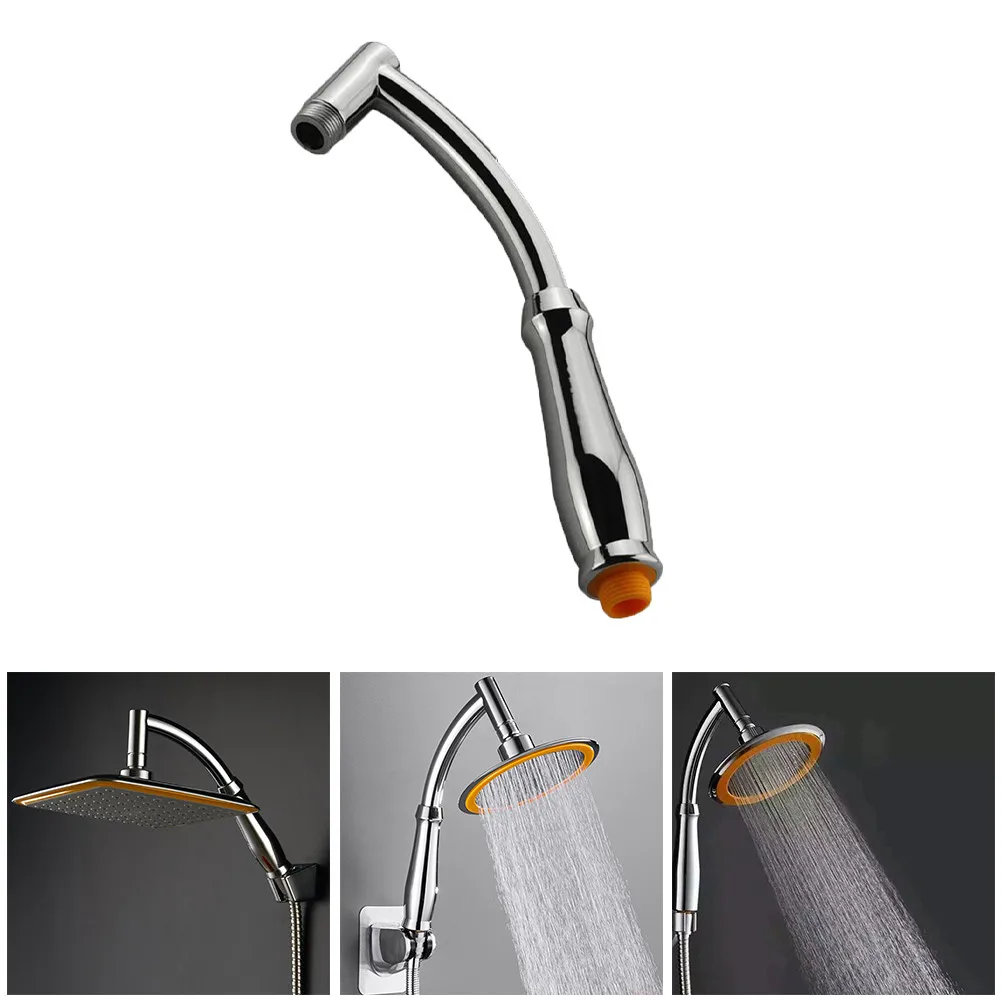 

Shower Head Extension Angled Shower Arm Extra Pipe Chrome Wall Mounted Pipe Shower Extender Bathroom Accessories Big Deal