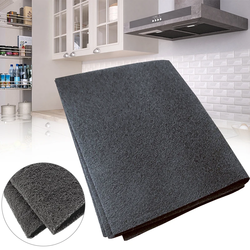 

5pcs/set Black Cooker Hood Extractor Activated Carbon Filter Cotton For Smoke Exhaust Ventilator Home Kitchen Range Hood Parts