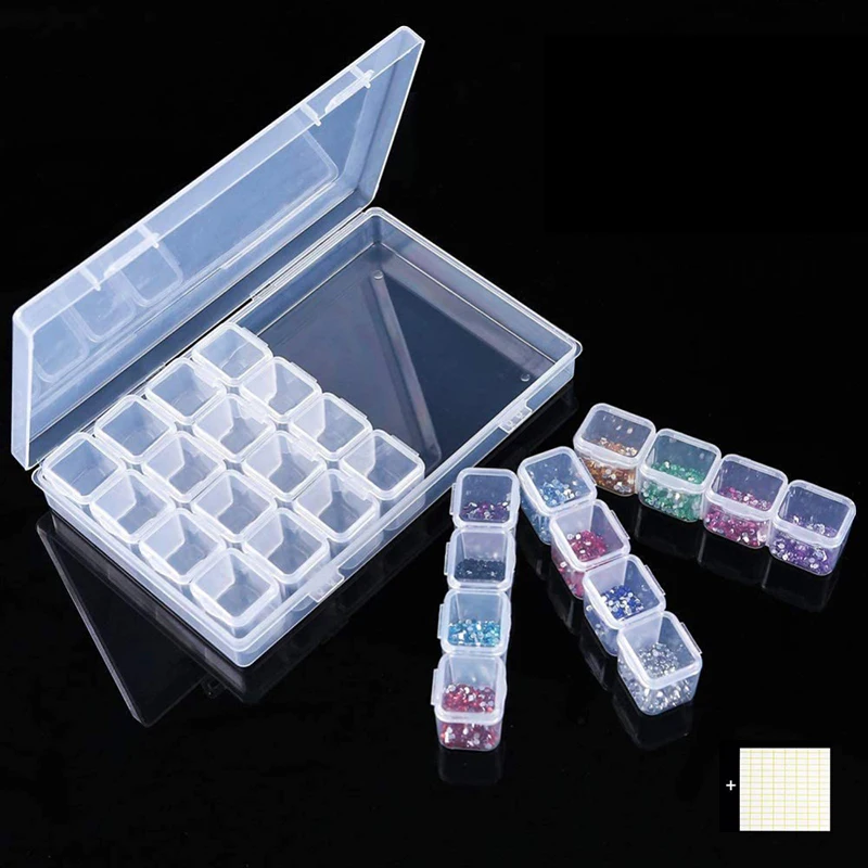 

28 grid Dismountable Diamond painting box Embroidery Accessories box Cross Stitch Cases jewelry Organizer Home finishing Storage