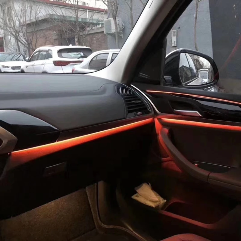 Для BMW X3 X4 18-20 автомобиля внутренняя Светодиодные ленты лампы бар окружающей